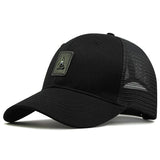 Men Trucker Cap Mesh Baseball Cap Big Head Golf Cap Summer MartLion black 60-65cm