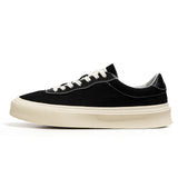 Men's Platform Canvas Shoes Spring Summer Low top Casual Sneakers Vulcanized Hombre MartLion Black HK201 43 