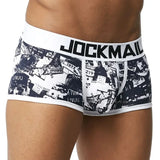 Underwear Men's Lovely Cartoon Print Boxers Homme Underpants Soft Breathable Panties MartLion 430navy XXL 