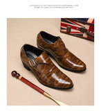 Elevator Shoes for Men's Heel Formal Leather Brown Loafers Dress Crocodile Heightening MartLion   