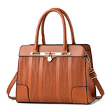 Leather Handbags Women Casual Female Bags Trunk Tote Shoulder Ladies Bolsos Mart Lion orange  NV89 30x14x23cm 