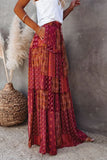 Ethnic Style Vintage Long Skirt Women Summer Loose Beach Ladies  Casual MartLion   