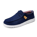 Men Casual Shoes Slip on Canvas Loafers  Walking Flats  Man  Non Slip Soft Moccasins Sneakers Summer MartLion Blue 43 