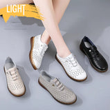 Women Sneakers Casual Shoes Leather Lightweight Designer Loafers Breathable Slip on Flat MartLion   