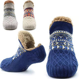  Winter Indoor Home Slippers Socks Men's Floor Socks Knitted Adult Plus Fleece Carpet Sock Home Bedroom Sleeping Sock Non-slip MartLion - Mart Lion