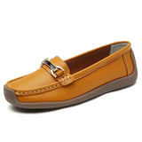 summer Women Flats Genuine Leather Moccasins Woman Casual Shoes  Loafers Female MartLion 40 Yellow0 