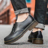 Men Leather Shoes Women Work Shoes Leather Retro Male Female Outdoor Casual  Shoes MartLion   