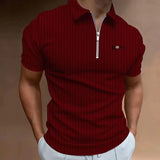 Men's T-shirt Classic Short sleeved Shirt Summer Top Casual T-shirt Button Collar  Casual Polo Shirt MartLion Image Color 8 XXL 