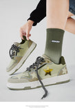 Original Trendy Sneakers Men's Breathable Leather Casual Lace-up Platform Shoes Flat Baskets Hommes MartLion   