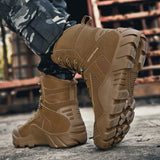 Fujeak Combat Boots Outdoor Warm Military Wear-resistant Waterproof Men's Shoes Breathable Shock Absorbing Mart Lion   