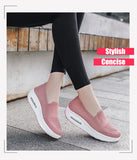 Women Flat Sneakers Comfy Light Thick Sole Breathable Mesh Female Shoes Slip-On Durable Spring Stylish Trend Leisure Flats MartLion   