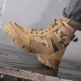 Shoes Men's Boots High Top Work Sneakers Steel Toe Cap Anti-smash Puncture-Proof Work Indestructible MartLion   
