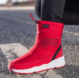 Winter Boots Short  Snow Zipper Waterproof Non-slip Warm Women's Winter Shoes MartLion Red 1091 36 