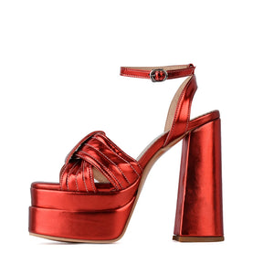 Summer Red Gold Women Platform Sandals Super High Heels Lady Party Shoes Small MartLion   