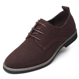 Men's Casual Lace-up Shoes Suede Leather Light Driving Flats Classic Outdoor Oxfords Mart Lion   