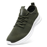 Breathable Lightweight Man's Vulcanize Shoes Tennis Female Sport Running Lace-up Casual Sneakers zapatillas mujer MartLion AMRY GREEN 36 CHINA