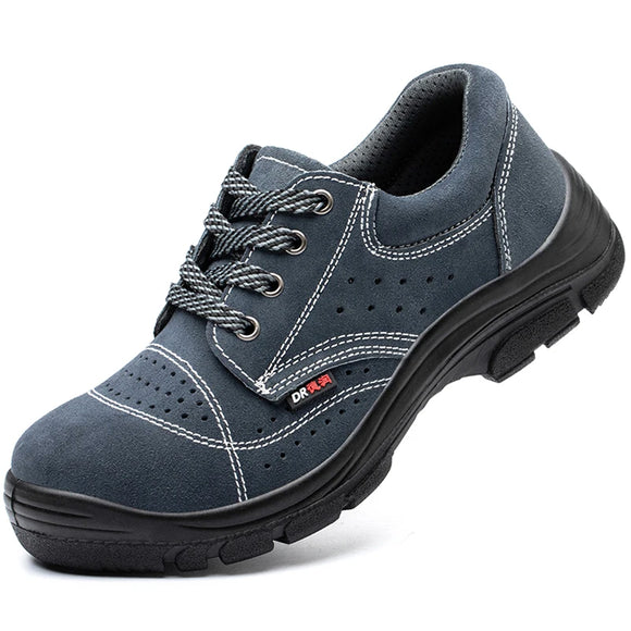 Construction Work Shoes Electrical Insulation 6kV Industrial Steel Toe Anti-smash Safety Breathable Protective MartLion grey 41 
