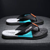 Men's Flip Flops Summer Beach Flip Flops Breathable Casual Beach Slippers Summer Outdoor Slides Mart Lion Black-2 39 