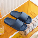 Bathroom Slipper Non Slip Shower Slides Sandals Women Men's Embossed Summer Pool Flip Flop Indoor Home Shoes Mart Lion Dark Blue 3637 