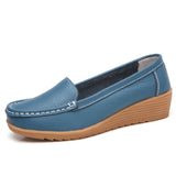 Summer Soft Single Lazy Shoes Women's Round Toe Flats Ladies Casual Loafers Mart Lion blue 35 