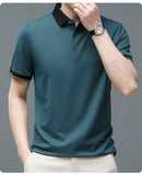  Polo Shirt Men's Tees Summer Solid Color Regular Fit Clothes Turn-Down Collar Short Sleeve Mart Lion - Mart Lion