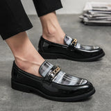 Men's Loafers Casual Shoes Luxury Leather Slip-on British Style Striped Soft Moccasins MartLion   