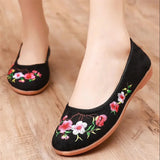 Women Cute Sweet Light Weight Floral Dance Loafers Lady Comfort Canvas Flat Shoes MartLion b 39 