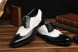 Classic Men's Dress Shoes Lace Up Point Toe Casual Formal for Wedding MartLion   