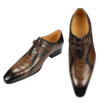 Handmade Oxford Monk Design Shoes Men's Office Modern Style Black Brown Color MartLion   