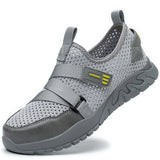 Breathable Summer safety shoes anti-puncture safety work sneakers plastic toe 6kv insulated electrician work MartLion C16 Grey 36 