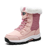 Winter Women Snow Boots Female Outdoor Boots Concise Boots Waterproof Plush Ladies Cotton-padded Shoes MartLion   