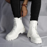 Men's English Style Thick Sole Design Men Boots Layer Leather Casual Boots MartLion