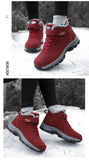Winter Men's Boots Plush Leather Waterproof Sneakers Climbing Shoes Unisex Women Outdoor Non-slip Warm Hiking MartLion   