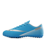 Football Boots Men's Soccer Shoes Indoor Breathable Turf Low Top Anti Slip 4 Colors Mart Lion Blue sd Eur 36 