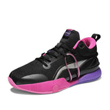 Youth Basketball Shoes  Outsole Non-Slip Wear-Resistant Casual Sneakers Men's Mart Lion Black Pink 36 