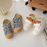 Spring Sneakers For Baby Children Kindergarten Indoor Canvas Shoes Boys Girls Cute Zebra Crossing Print Casual MartLion   