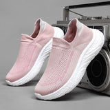 Soft-sole Walking Men's Shoes Lightweight Casual Sneakers Breathable Slip on Loafers Unisex Women MartLion   