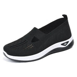 Women's Summer Footwear Cotton Platform Shoes Breathable Slip On Loafers Elegant Ballet Flats Tennis Boat MartLion Black 40 