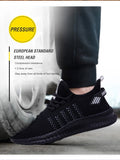 Work Safety Shoes Summer Breathable Men's and Women's Work Protective Sports Anti-puncture Durable Steel Head MartLion   
