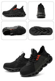 Safety shoes Smash men's stab resistant breathable working lightweight work sneakers steel toe Boots MartLion   