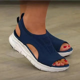 Women Summer Mesh Casual Sandals Ladies Wedges Outdoor Shallow Platform Shoes Slip-On Light Comfort MartLion   