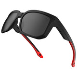 Fishing Glasses Outdoor HD Protection Cycling Sunglasses Sports Climbing Fishing Glasses Men's Women MartLion Black Red  