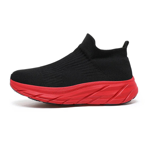 Shoes For Men's Sneakers Autumn Light Street Style Breathable Trainers Casual Sports Gym Tennis MartLion Black Red 38 