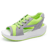 Women Sandals Lady Platform Chunky Sandals Women's Open Toe Casual Summer Sports Shoes MartLion green 35 