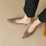 Summer Outside Women Slippers Shoes Point Toe Concise Modern Chunky Heel Mules Solid MartLion   