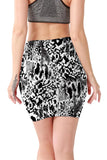 Mini Waist Skirts  Girls Leopard Snake Pattern Skirts Casual Package Hip Short Skirts Women MartLion   