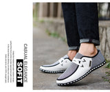 Men's Leather Shoes Casual Loafers Breathable Light Weight White Sneakers Driving Footwear Round Toe Mart Lion   