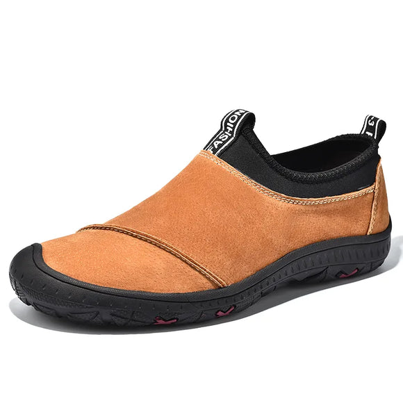Men's leather shoes Outdoor men's casual Breathable soft driving Non slip manual walking sports MartLion   