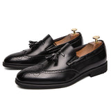 Brogue Dress Shoes Men's Formal Social Antumn Leather Classic Oxfords Zapatos De Hombre Elegantes Mart Lion   