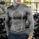 t Shirt Men's Quick Drying Sport Fitness Shirts Long Sleeve Bodybuilding Top Compression Running t Shirt Gymwear MartLion Dark Grey S 